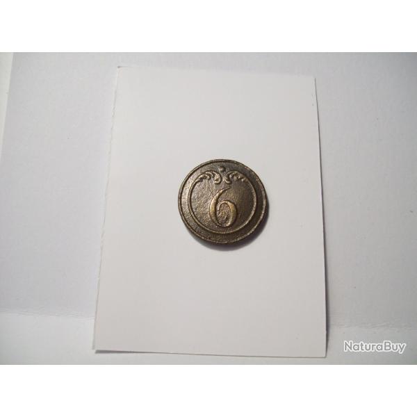 militaria bouton 1 er empire 6 �me r�giment diam�tre 22 mm