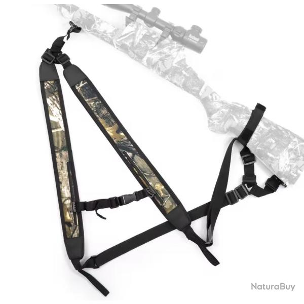 Harnais Bretelle double 1euro sans r�serve pour fusil carabine ect ... Sp�cial traque camo harnais