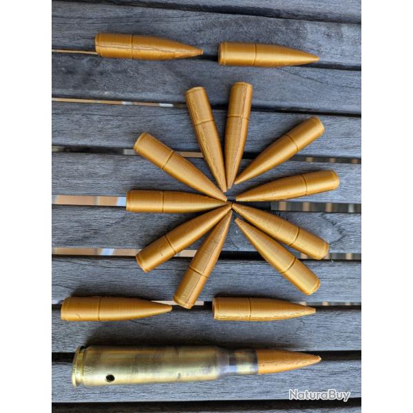 Reproduction d'ogive pour munition de 12.7mm .50 Browning M2 Am�ricain 39-45