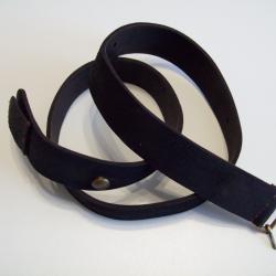 militaria ww1 bretelle de lebel  noire en cuir cot&eacute; chair poilu 14/18