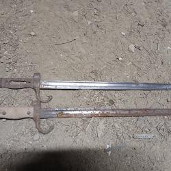 lot de 2 baionettes mousqueton 1892