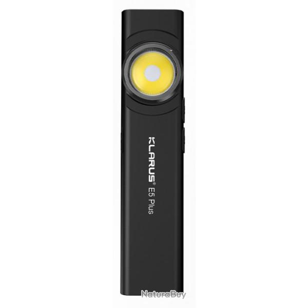 Lampe Klarus E5 PLUS - double source 650 lumens - Noir
