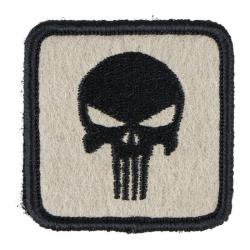 Patch Punisher Crane Brod&eacute; - 5x5cm - Beige