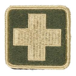 Patch Croix Medic 5x5cm - Basse Visibilit&eacute; Vert