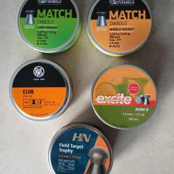 Plombs calibre 4,5 mm - Bo&icirc;tes neuves - Prix int&eacute;ressant