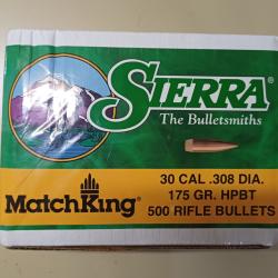 500 X Ogives SIERRA cal.308 HPBT MatchKing 175gr