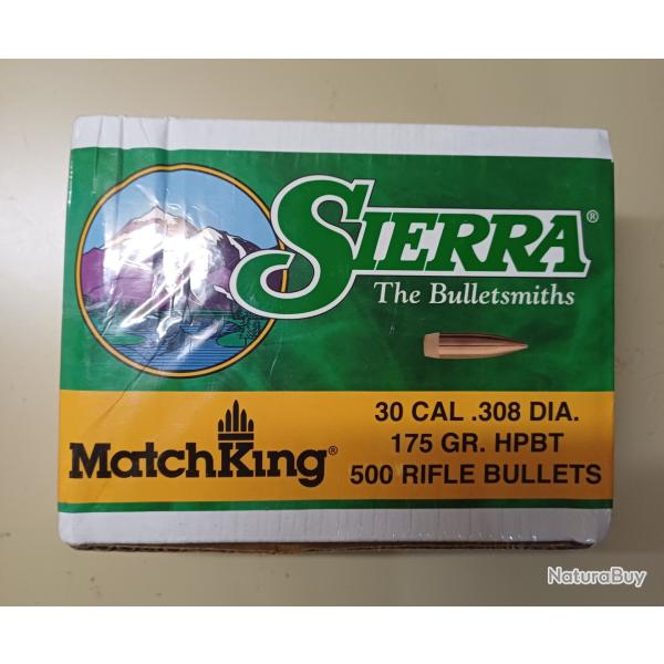 500 X Ogives SIERRA cal.308 HPBT MatchKing 175gr