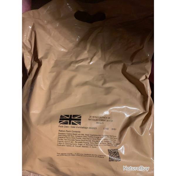 MRE EPA Ration 24h Britannique Menu 3