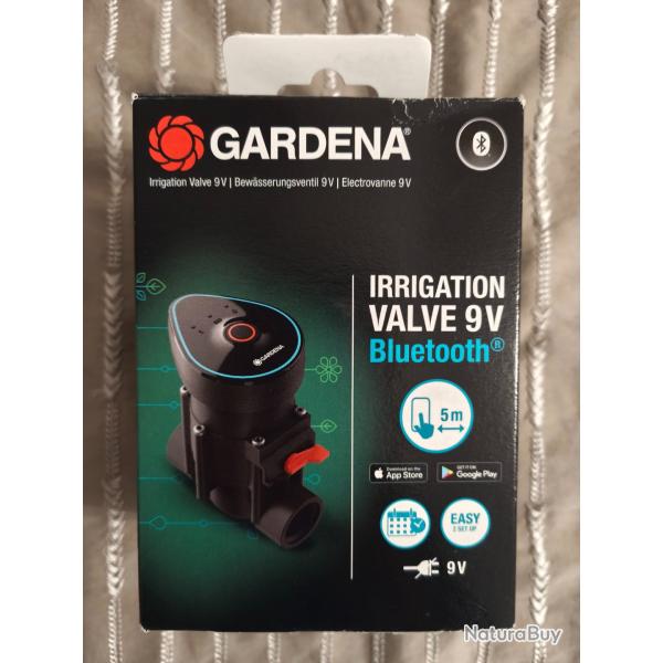 GARDENA Vanne d'arrosage Bluetooth 9V - Programmable Smartphone - Neuve