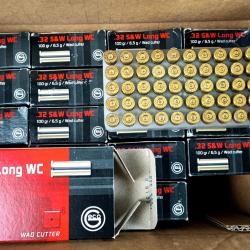 Lot 1000 &eacute;tuis .32 S&W Long GECO once-fired (tir&eacute;s 1 fois) - Cat. B13