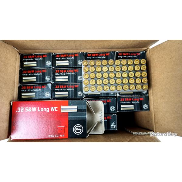 Lot 1000 �tuis .32 S&W Long GECO once-fired (tir�s 1 fois) - Cat. B13