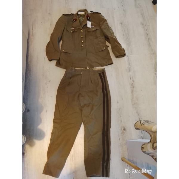 Uniforme militaire fran�ais original - Guerre de Cor�e / Alg�rie - Complet veste + pantalon