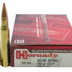 20 balles , 1 BOITE SUPERFORMANCE SST 30-06165Grs HORNADY