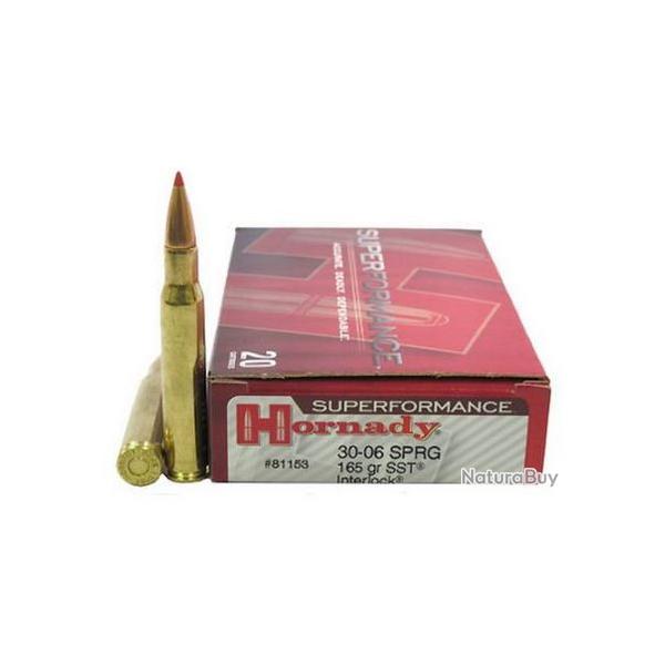 20 balles , 1 BOITE SUPERFORMANCE SST 30-06165Grs HORNADY