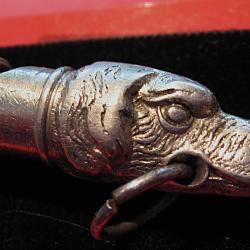 rare et beau sifflet vintage avec tete de chien d'arret