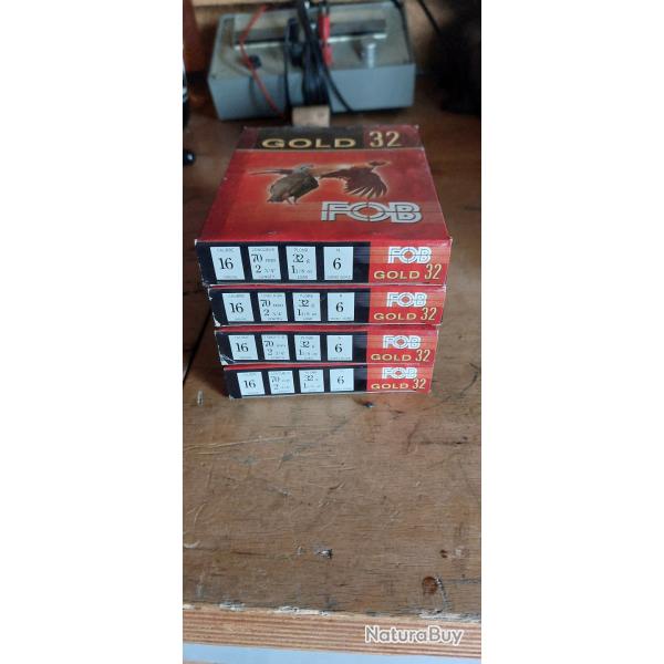 Cartouches Cal. 16 FOB Gold 32 16/70  32 g Pb N�6