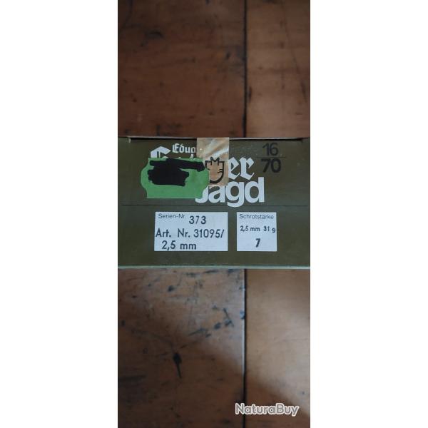 Cartouches Cal. 16 Kettner 32 16/70  32 g plomb N� 7.