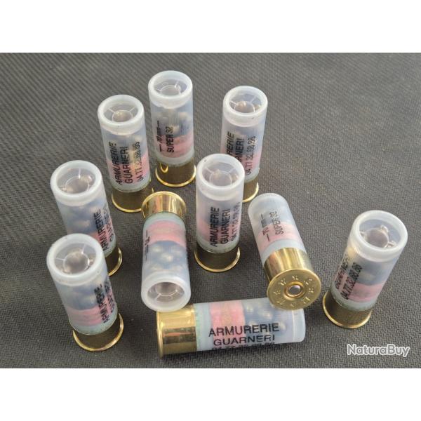 10 cartouches GUARNERI cal 12/70 12grains chevrotine