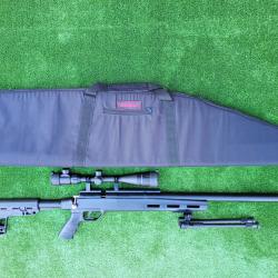 PACK 6 Carabine PCP Snowpeak M30C NOIR 6,35 mm 19,9 J.+ lunette 4-16 x 40AO + Kit puissan