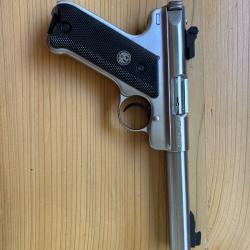 pistolet RUGER mark II chrom&eacute;