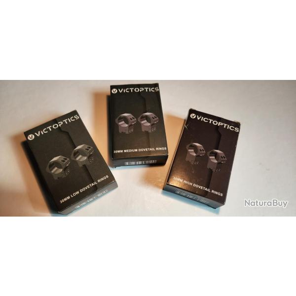 Collier/anneau de montage VECTOR OPTICS diam�tre 30mm RAIL de 11mm hauteur moyen