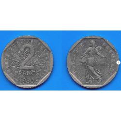 France 2 Francs 1980 Piece Franc Semeuse