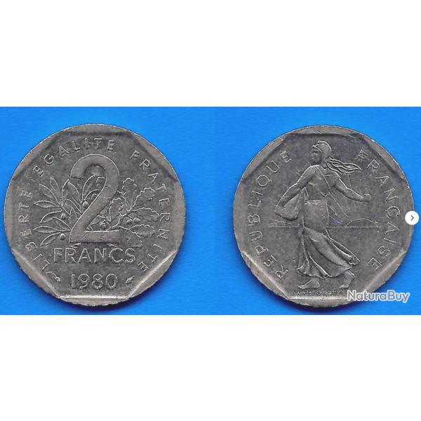 France 2 Francs 1980 Piece Franc Semeuse