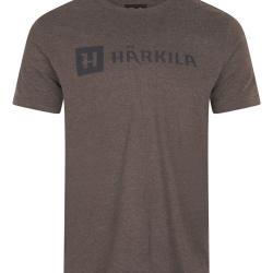 T-SHIRT HARKILA IDENTITY S/S BROWN MELANGE TAILLE L NEUF