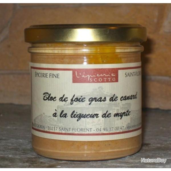BLOC DE FOIE GRAS DE CANARD A LA LIQUEUR DE MYRTE DE CORSE