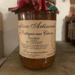 Confiture de past&egrave;ques au citrons 450g