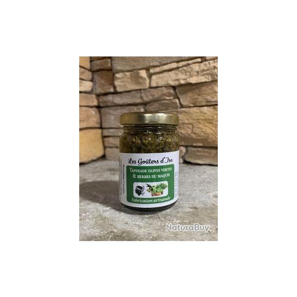 Tapenade olives vertes et herbes du maquis 100g