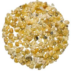 Petites pierres roul&eacute;es b&eacute;ryl h&eacute;liodore - 3 &agrave; 15 mm - 50 grammes