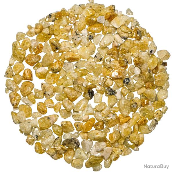 Petites pierres roul�es b�ryl h�liodore - 3 � 15 mm - 50 grammes