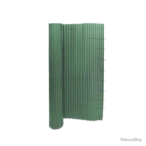 Canisse PVC occultant simple face 1,5x3m vert - Kit fixation inclus