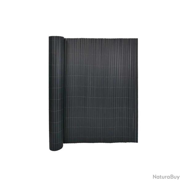 Canisse PVC occultant double face 1,5x3m gris - Kit complet avec fixation