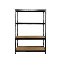 &Eacute;tag&egrave;re 4 niveaux noire 120x60x180cm - Charge 300kg par &eacute;tag&egrave;re - Acier & MDF