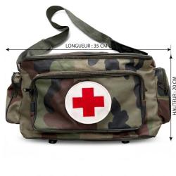 Sac m&eacute;dical camouflage avec bandouli&egrave;re