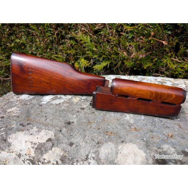 Vend kit bois garde main bois et crosse bois pour ak yougo m70  m76 (zatava) etc