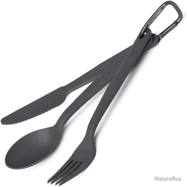 Kit de couverts Sea to Summit Camp Cutlery Set gris