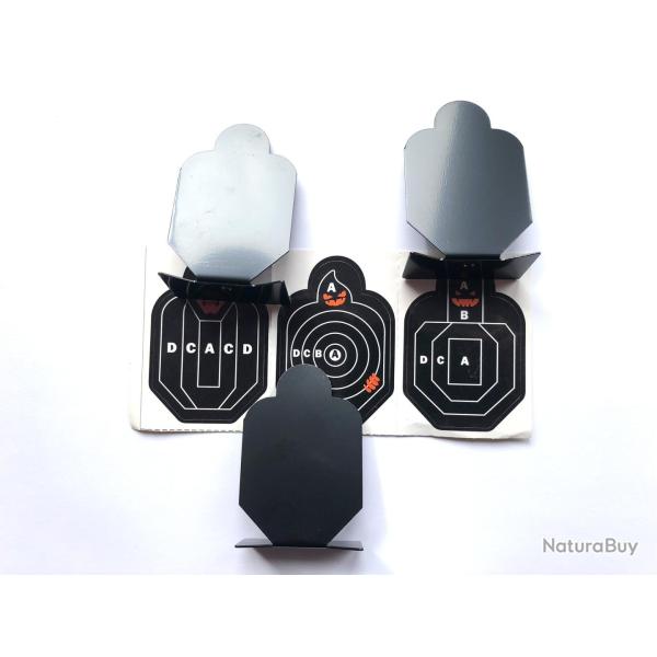 Cibles en acier inoxydable, paquet de 3 cibles en alliage m�tallique.