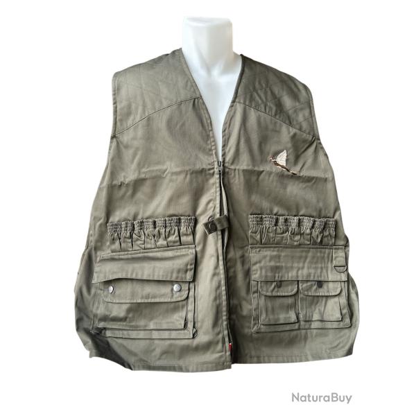 Gilet chasse sans manches kaki neuf