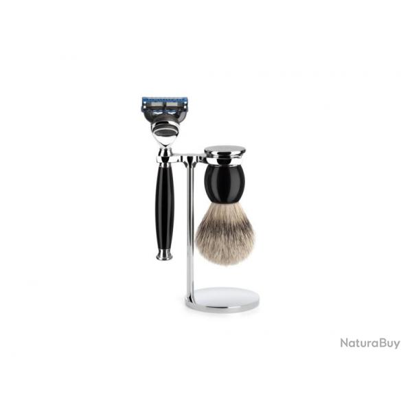 Set 3 pieces Muhle SOPHIST noir fusion pur argente