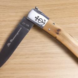 *** Mod&egrave;le de d&eacute;monstration - couteau Camarguais N&deg;12 Trident forg&eacute;, Lame 15cm, Manche Gen&eacute;vrier ***