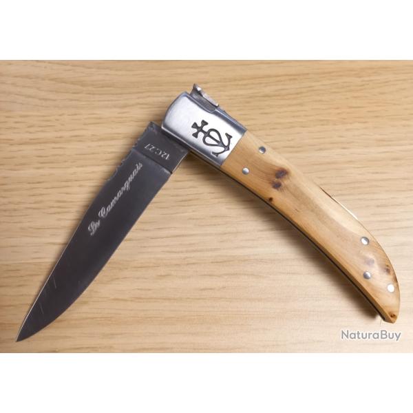 *** Mod�le de d�monstration - couteau Camarguais N�12 Trident forg�, Lame 15cm, Manche Gen�vrier ***