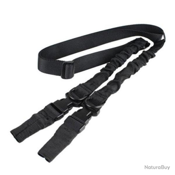 SANGLE 2 POINTS NOIR AVEC EPAULETTE