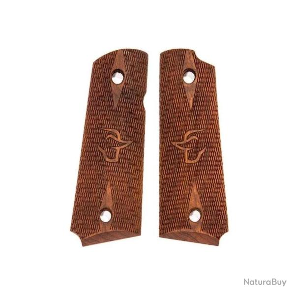 PLAQUETTES BOIS PT1911 DIAMANT LOGO TAURUS