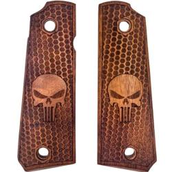 PLAQUETTES BOIS PT1911 NID D'ABEILLE PUNISHER