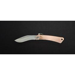 Albainox 25357 Couteau pliant  - Manche acier ros&eacute; et lame inox