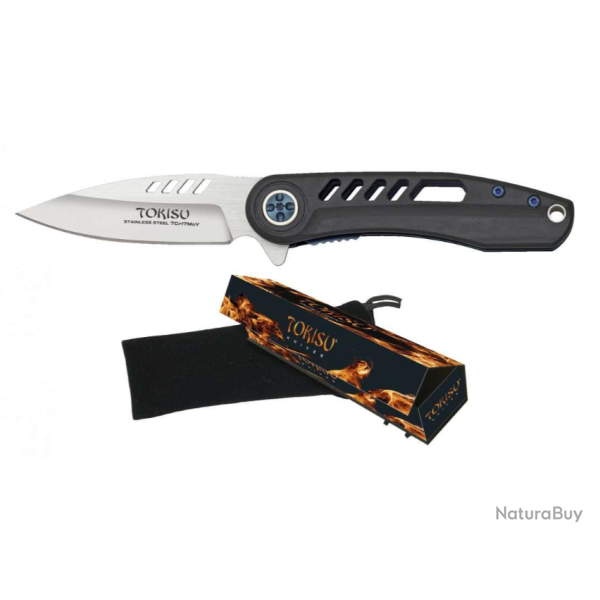 Tokisu 18770 Couteau pliant - Lame 7,3 cm manche G10 sur roulements