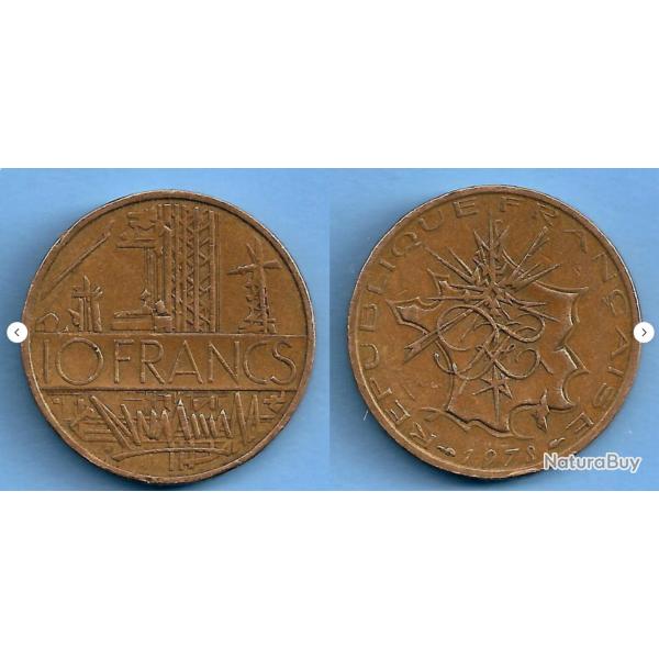 France 10 Francs 1978 Industrie Electrique Piece Mathieu Franc Frs Frcs Frc